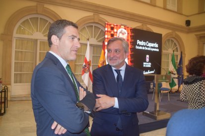 El diputado nacional, Miguel Ángel Castellón, y el vicepresidente de Diputación, Ángel Escobar.