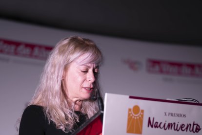María Antonia Martínez habló en nombre de Antonio Ruiz García, premiado en Gente, que no pudo asistir a la gala.