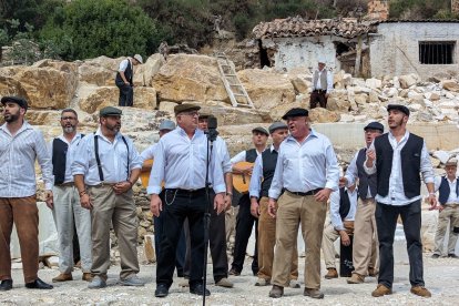 Los canteros emocionaron a los presentes cantando las condiciones y vivencias de trabajar en la cantera.