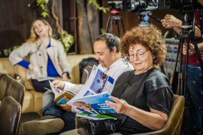 Algunos de los periodistas que han ido al acto.