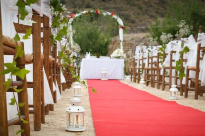 Todo preparado en Reul Alto para la celebración de una boda.