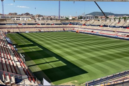 Salvo en la grada principal, Osasuna amplió las zonas del Estadio.