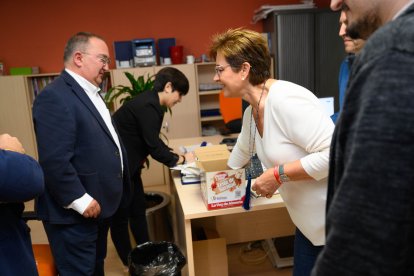 Adriana Valverde (PSOE), durante el sorteo del turno de intervenciones.