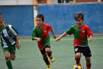 Los jugadores del pavía en acción.
