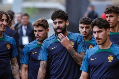Samú Costa está con la Selección de Portugal Sub-21 preparando el Europeo.