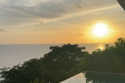 Una puesta de sol increíble.