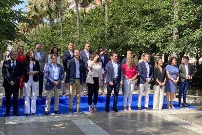 Foto de familia en la Rambla de Almería.