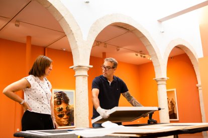 Montaje de la exposición.