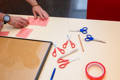 Montaje de la exposición.