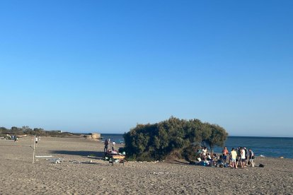 Preparando San Juan en Almería.