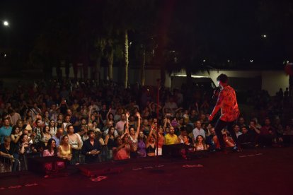 Polo Nández durante su actuación.