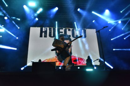 Huecco durante su actuación en \