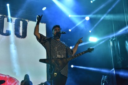 Huecco durante su actuación en \