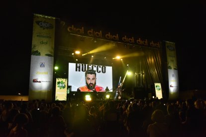 Huecco durante su actuación en \