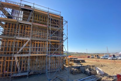 Avance de las obras del AVE en Cuevas.