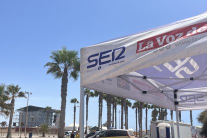 El set de la Cadena SER estaba ubicado hoy junto al The Juergas Rock Festival