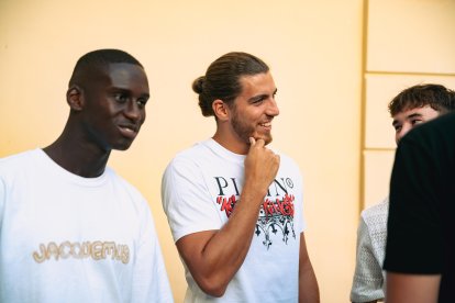 Mendes y Babic en la puerta de la Virgen del Mar.