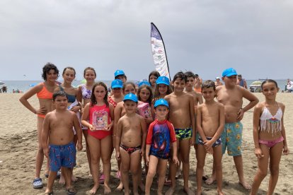 Los más pequeños tras toda la mañana de juego.