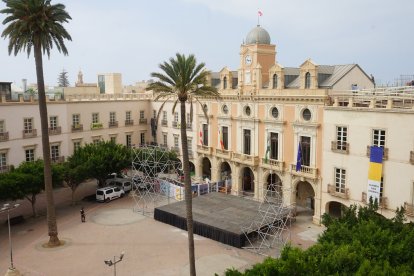 Escenario de la Plaza Vieja.