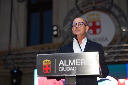 Kikín Fernández, durante su pregón de Feria.