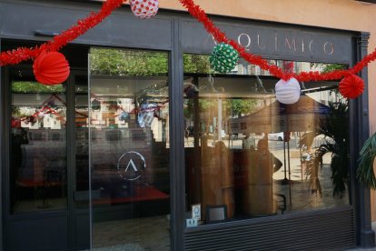 La puerta del restaurante.