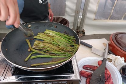 La preparación de uno de los platos.