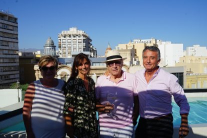 Sebastián Moyano y María José Navarro de Electro Directo, Rafael Úbeda presidente de Castillo de Tabernas y María José Vilaplana marketing de Castillo de Tabernas.