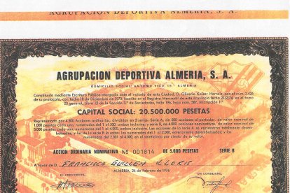 Aquellas acciones a 5.000 pesetas.