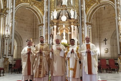Manuel Piedra, Eduardo Henríquez, el obispo de Almería y los rectores de los seminarios de Almería y Murcia.