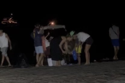 Georgina Rodríguez, tras descender del barco.