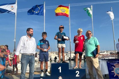 El podio sub-11 con Higo Quilon, Mariano Sarmiento y Luis Moreno.