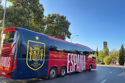 El autobús de la Selección Española.
