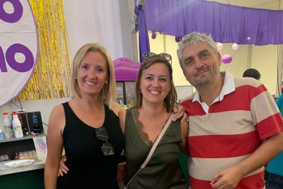 Eugenia, Juana Mari y Modesto.