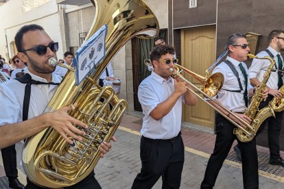 La banda municipal de Turre ha acompañado con sus cornetas y tambores.