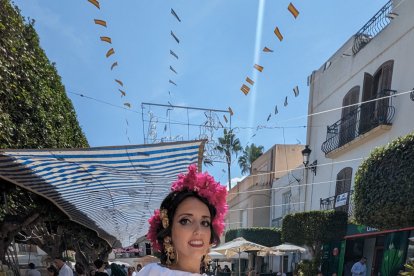 Sandra lució espectacular el primer día de fiestas de Turre.