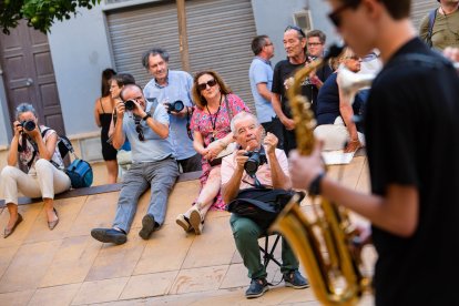 El grupo de músicos adolescentes Teen Quintet.