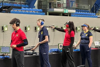 Inés Ortega en plena competición.