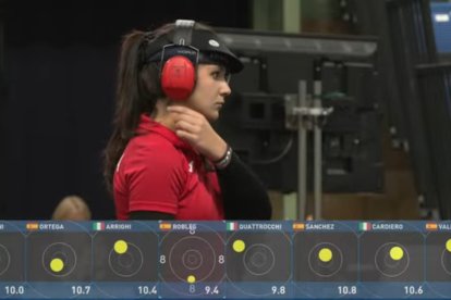 Concentrada para pelear las medallas.