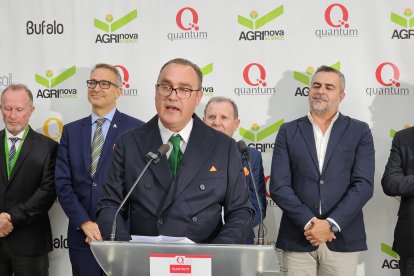 Rodrigo González, director general de AGRInova Science, durante su discurso inaugural.