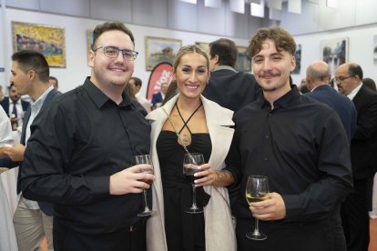 Manuel Simón, Irene Berenguel y y David de la Calle, trío de piano, cello y violín que amenizó la gala en Huércal de Almería.