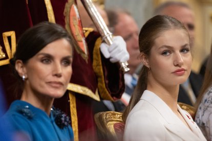 La Reina Letizia y la Princesa de Asturias.