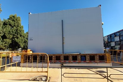 Zona en la que se están construyendo los nuevos columbarios