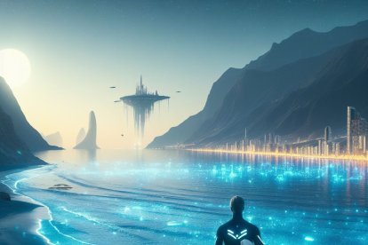 Una playa futurista en Cabo de Gata.