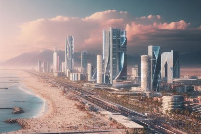 La costa capitalina en el año 2100.