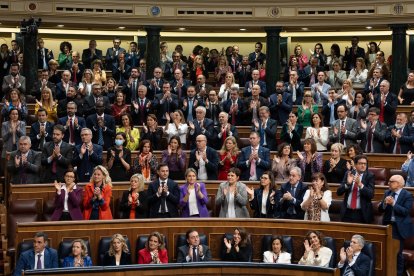 Foto de la bancada socialista en la web del PSOE.