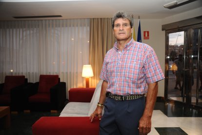 Antonio Biosca en su última visita a Almería.