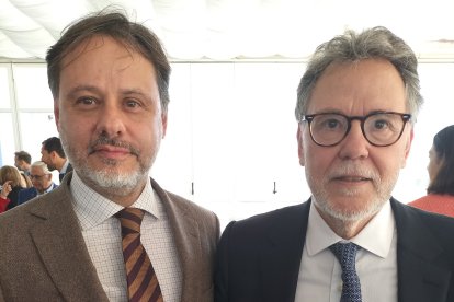 Blas López, delegado de Hacienda, y Esteban Arimany.