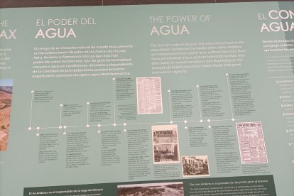 Musealización ya colocada en el interior del edificio