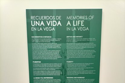 Musealización ya colocada en el interior del edificio