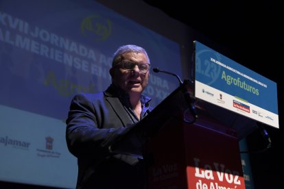 Juan Antonio González, presidente de Vicasol, durante su intervención.